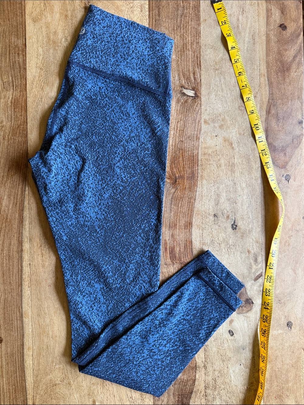 lululemon Wonder Under size 8  Blue print High-Rise Leggings
